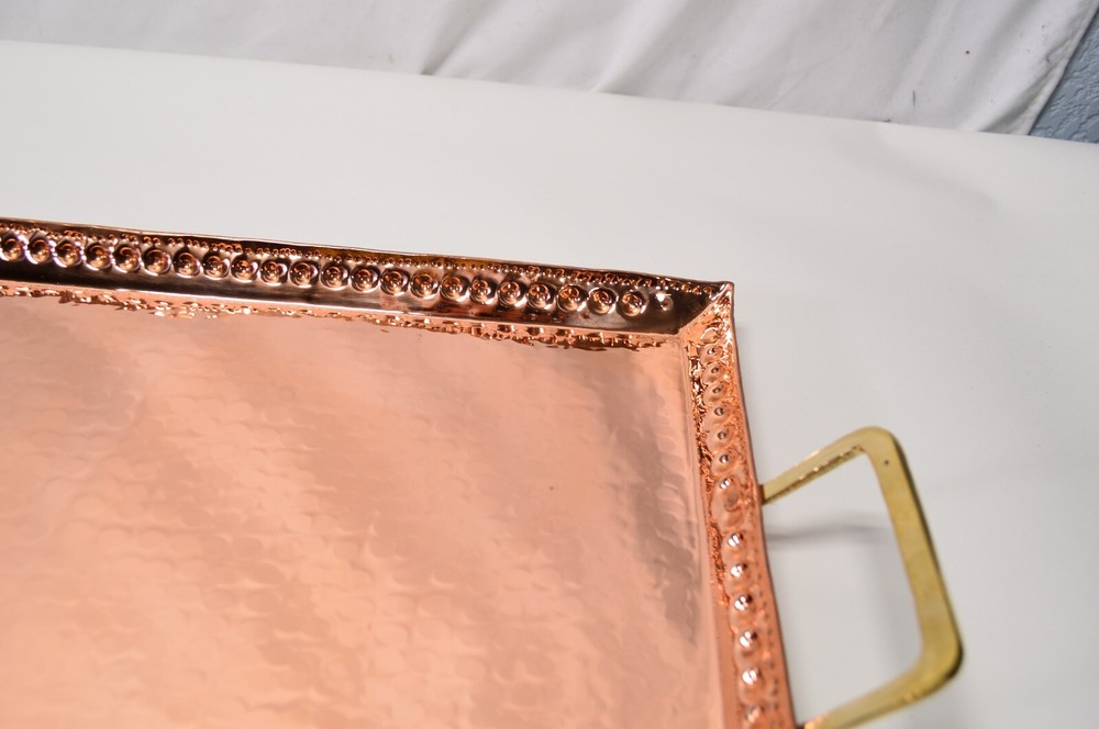 Coppermill Kitchen Vintage Inspired Hammered Copper Tray Large