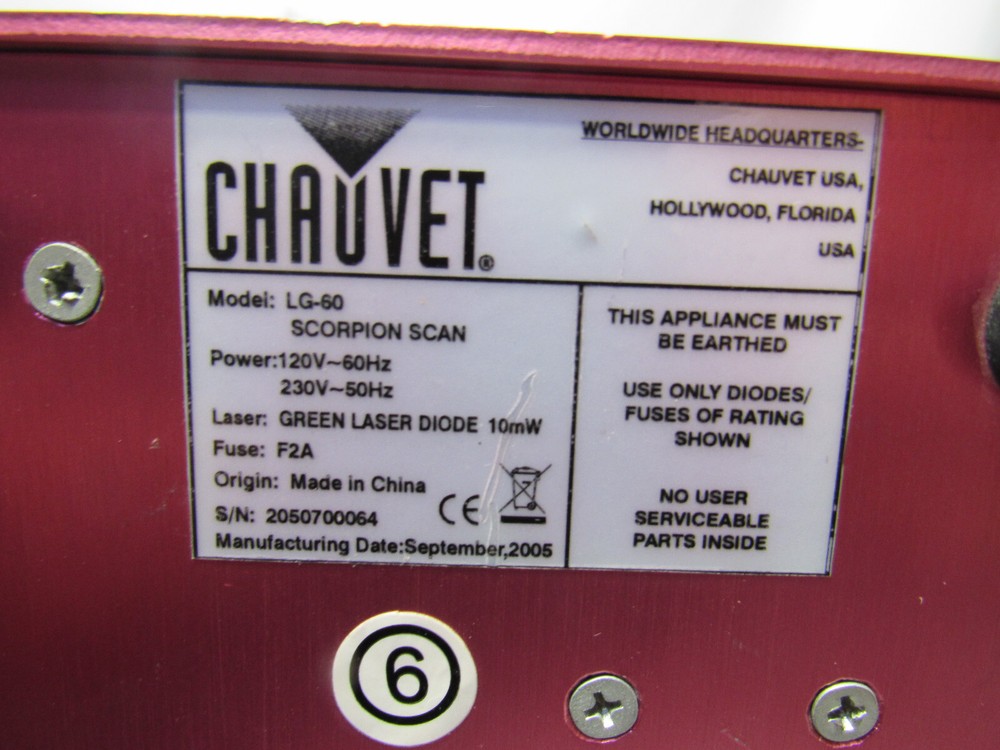 CHAUVET SCORPION SCAN DJ LIGHT - green multi pattern laser