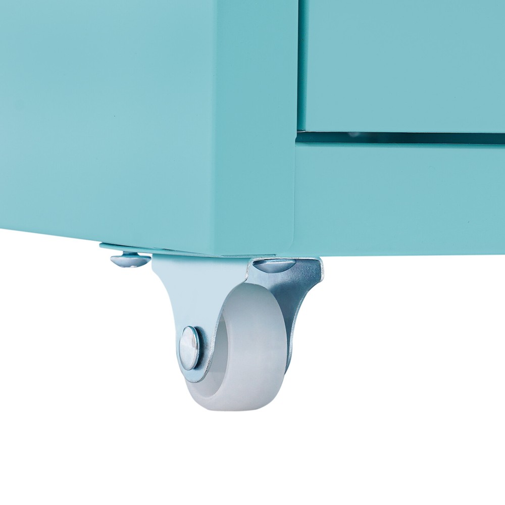 5 Drawers Tool Cart Workshop Rolling Tool Chest Storage Cabinet w/Lock & Key