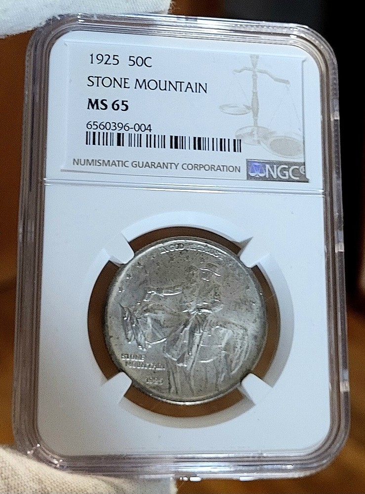 1925 Stone Mountain Commemorative Silver Half Dollar 50c. NGC MS 65