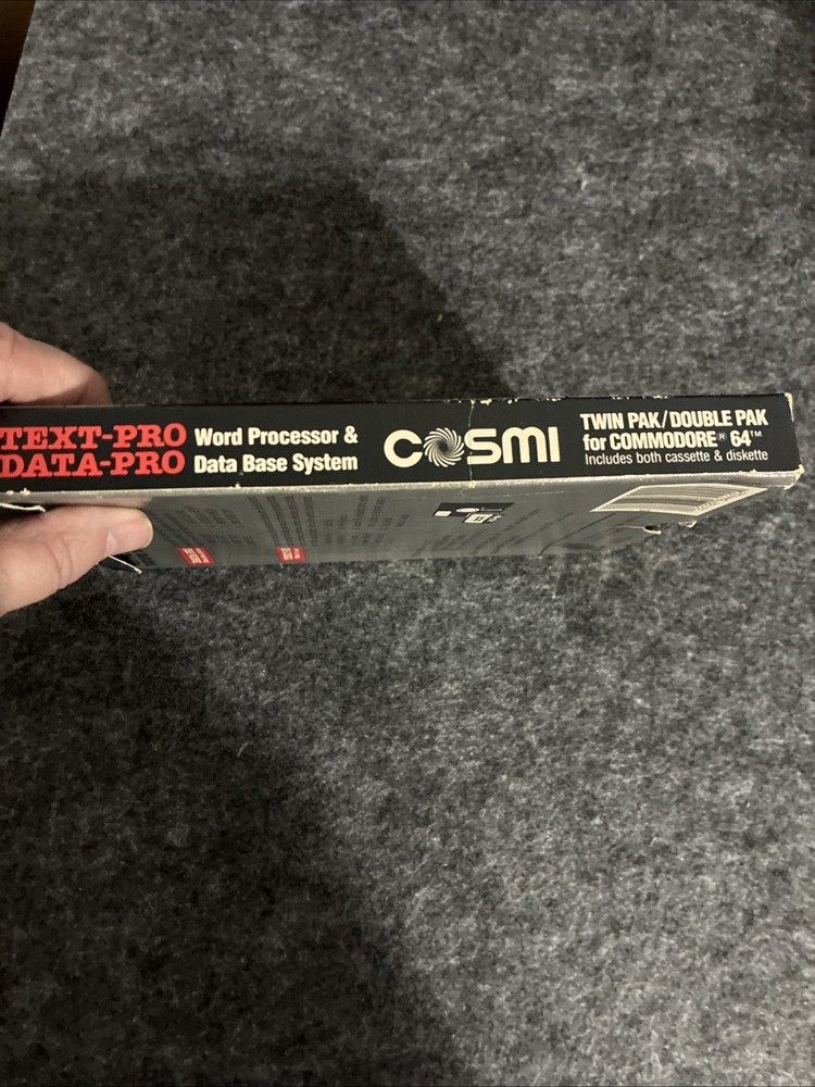 TEXT-PRO Word Processor & DATA-PRO DataBase System for Commodore 64/128 English