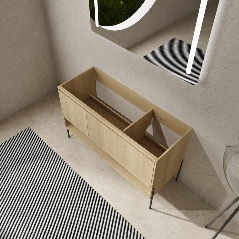 Modern 48" Bathroom Vanity with Thick Plank Construction, Ample Storage &