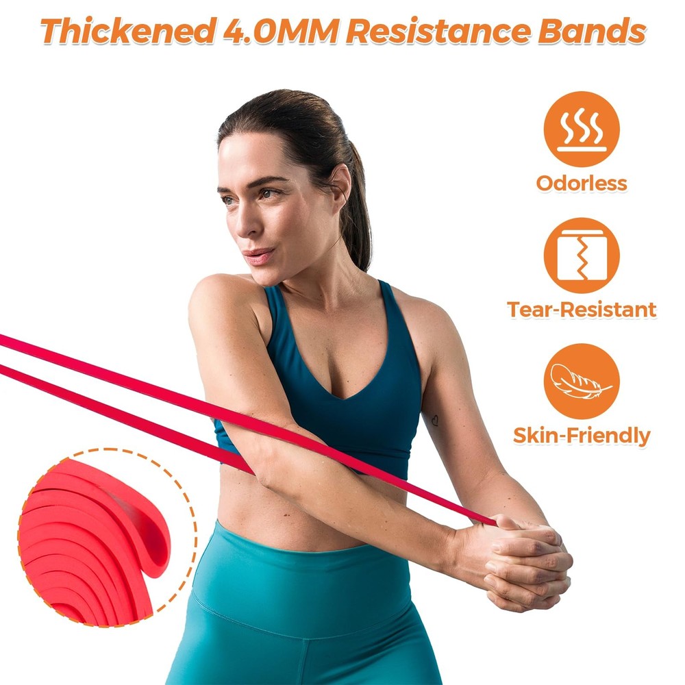 Resistance Bands for Working Out, Pull Up Exercise Bands for Home Workouts Tr...