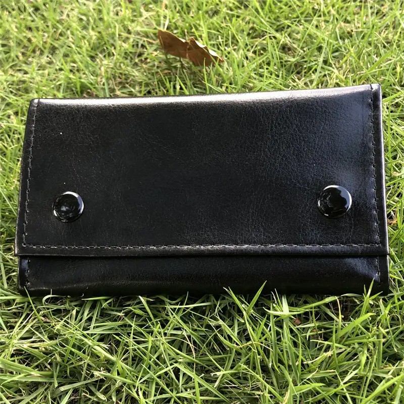 Black PU Leather Cigarette Case -Slim, Multi-Functional, Gift Ready Father's Day