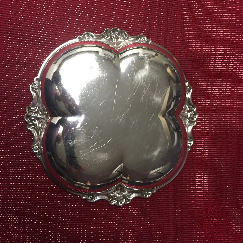 Vintage Silver Plate Nut Candy Bon Bon Dish