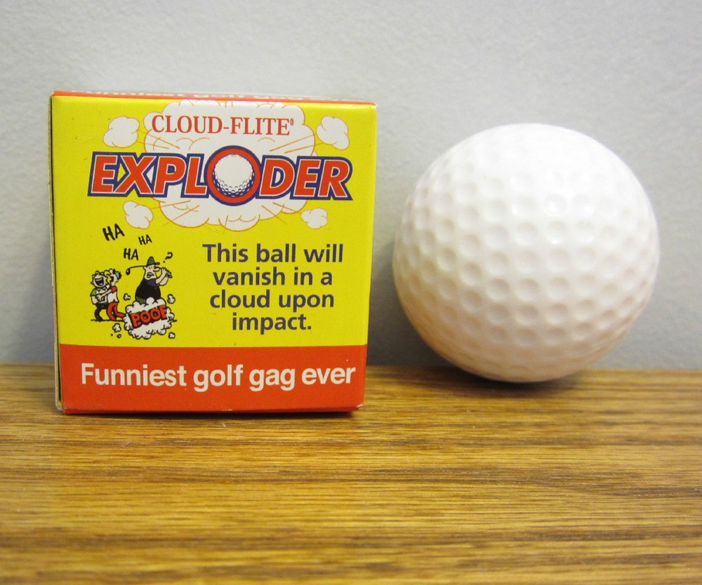 1 EXPLODING GOLF BALL EXPLODES IN A CLOUD OF SMOKE GAG GIFT PRANK CLOUD-FLITE