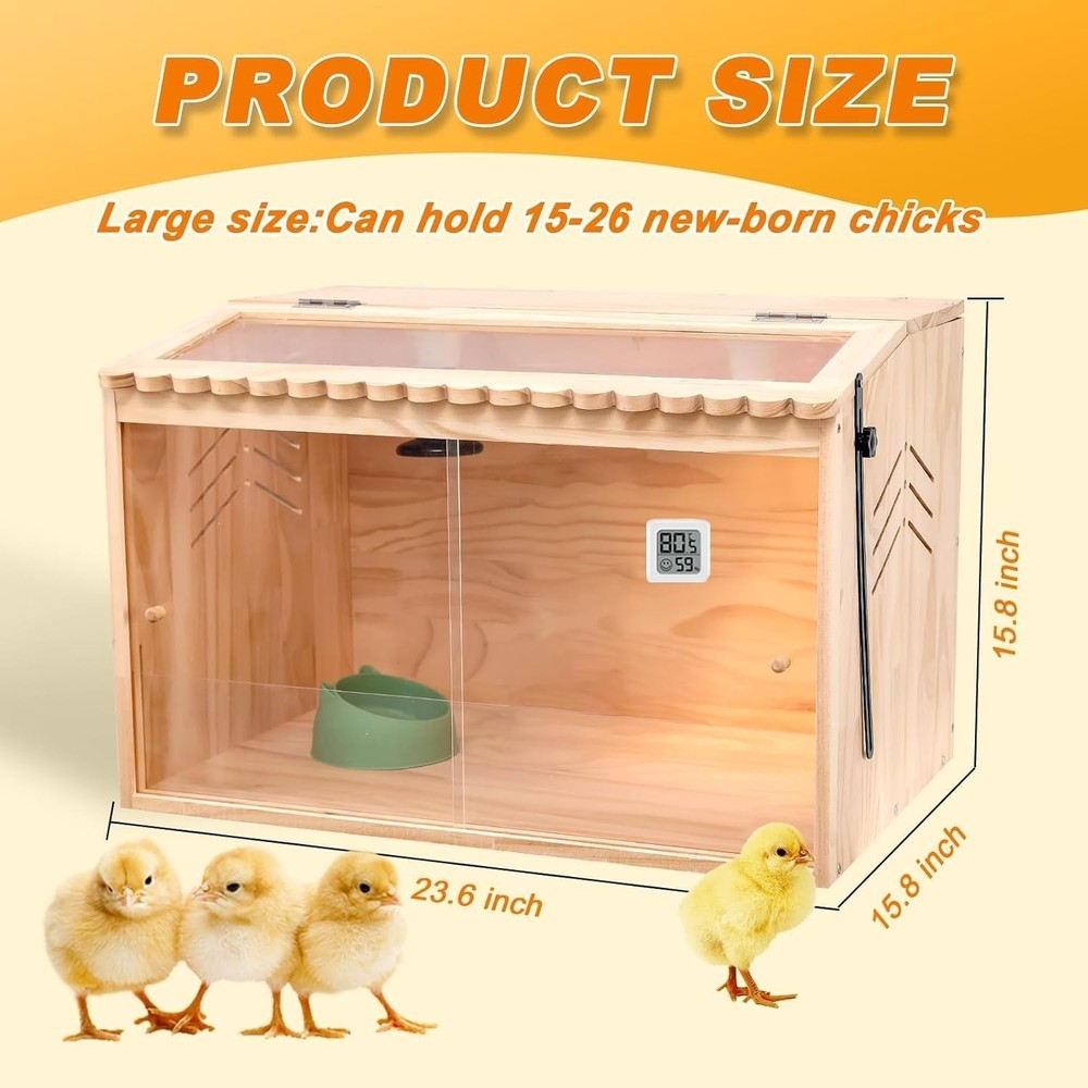 Chick Brooder Box, Brooder Box for Chicks, Pine,Quail Cage, Duck Brooder, Quail
