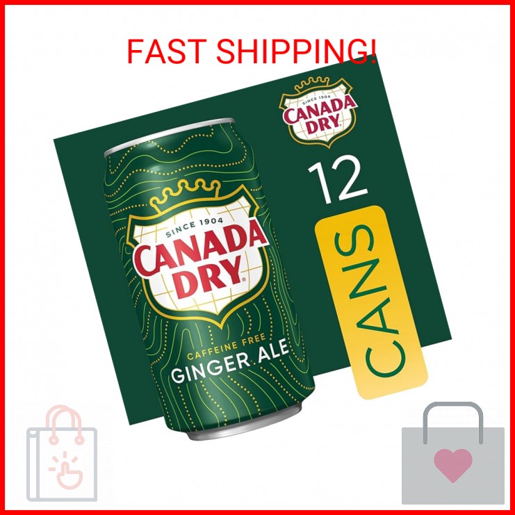 Canada Dry Ginger Ale Soda, 12 fl oz cans, 12 pack