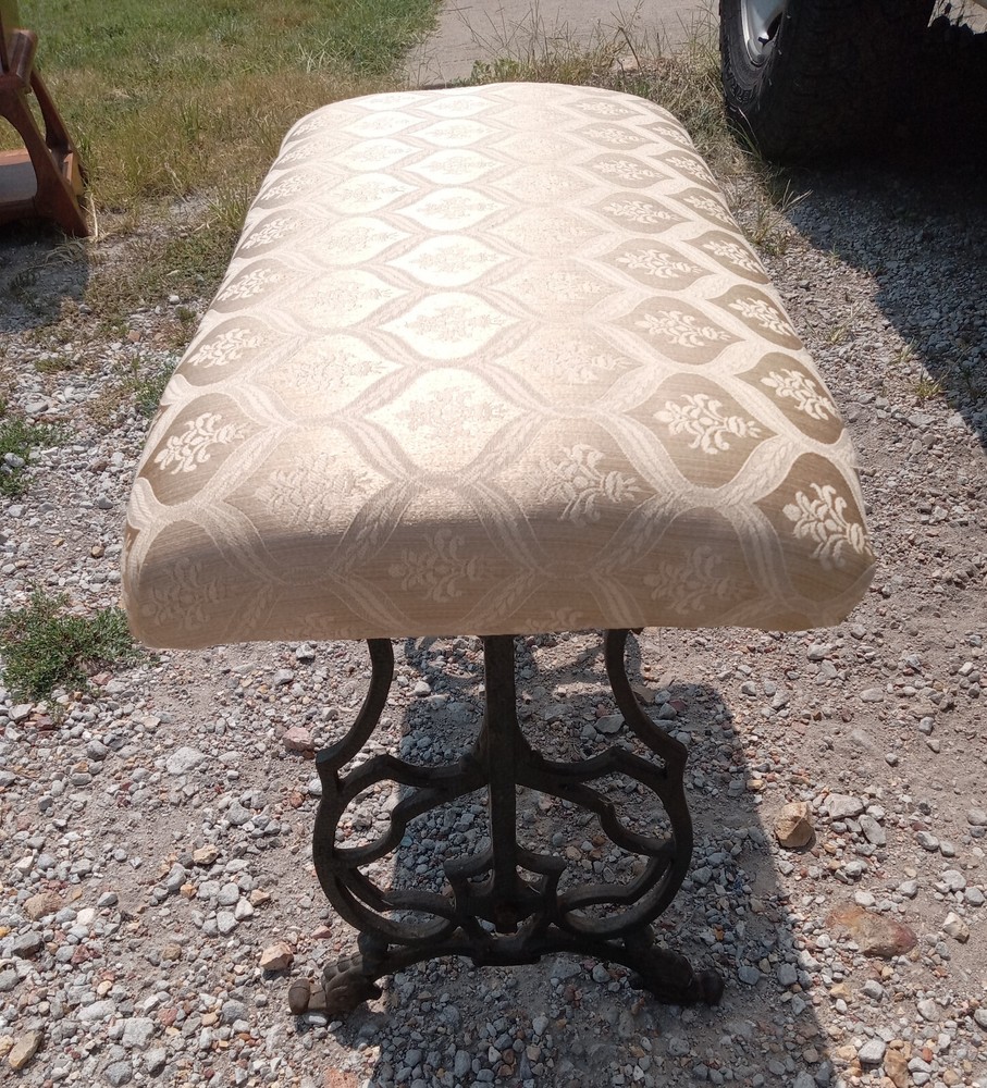 Mid Century Cast Iron Vanity Bench (VB104)