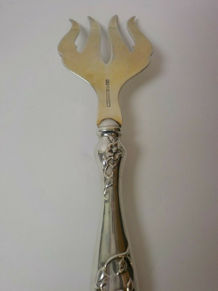 Finland 813 Silver 6.75" Serving Fork, 30 grams, Monogram "K S"