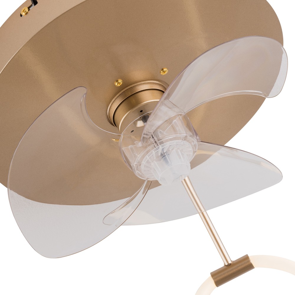 14in LED Ceiling Fan Flush Mount Enclosed Ceiling Fan w/ Light & Remote Control