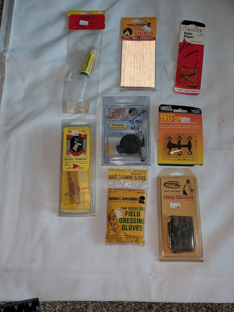 8 NOS Unopened MUZZLE LOADING and ARCHERY Products *** FREE SHIPPING