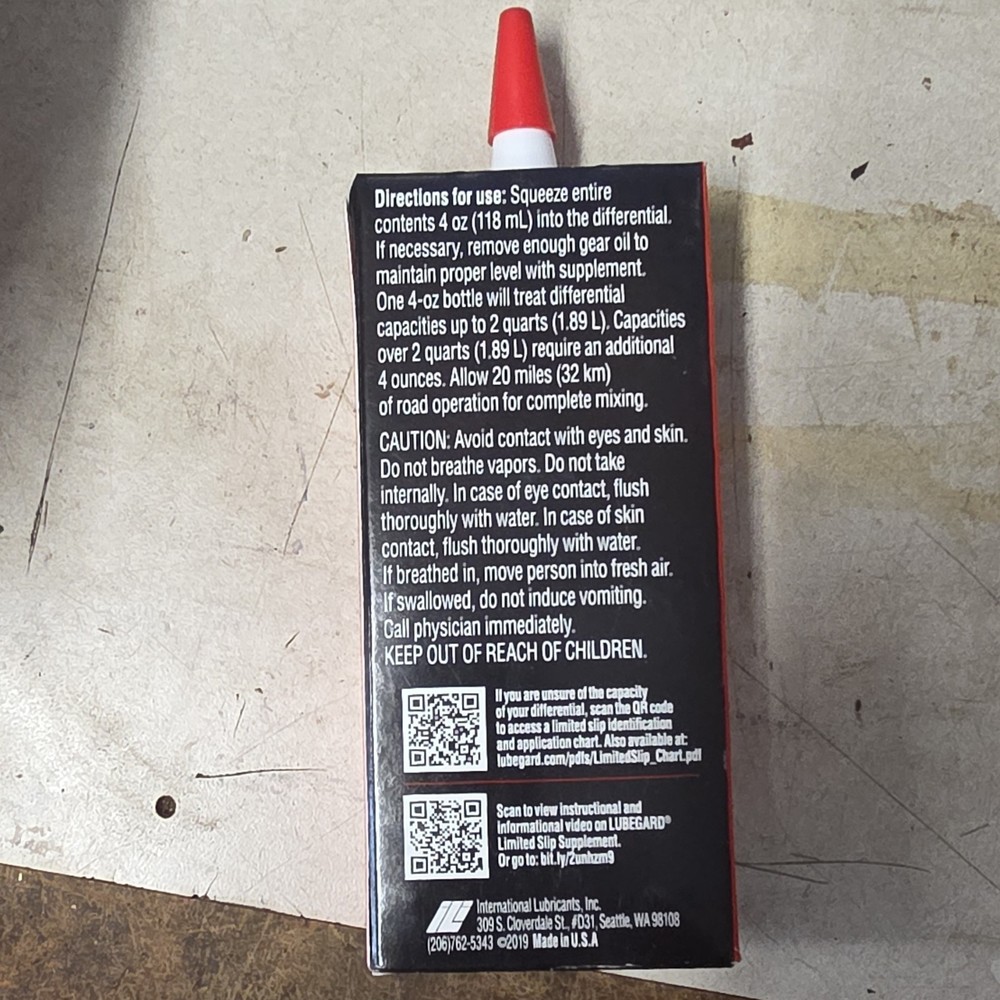 Limited Slip Supplement.