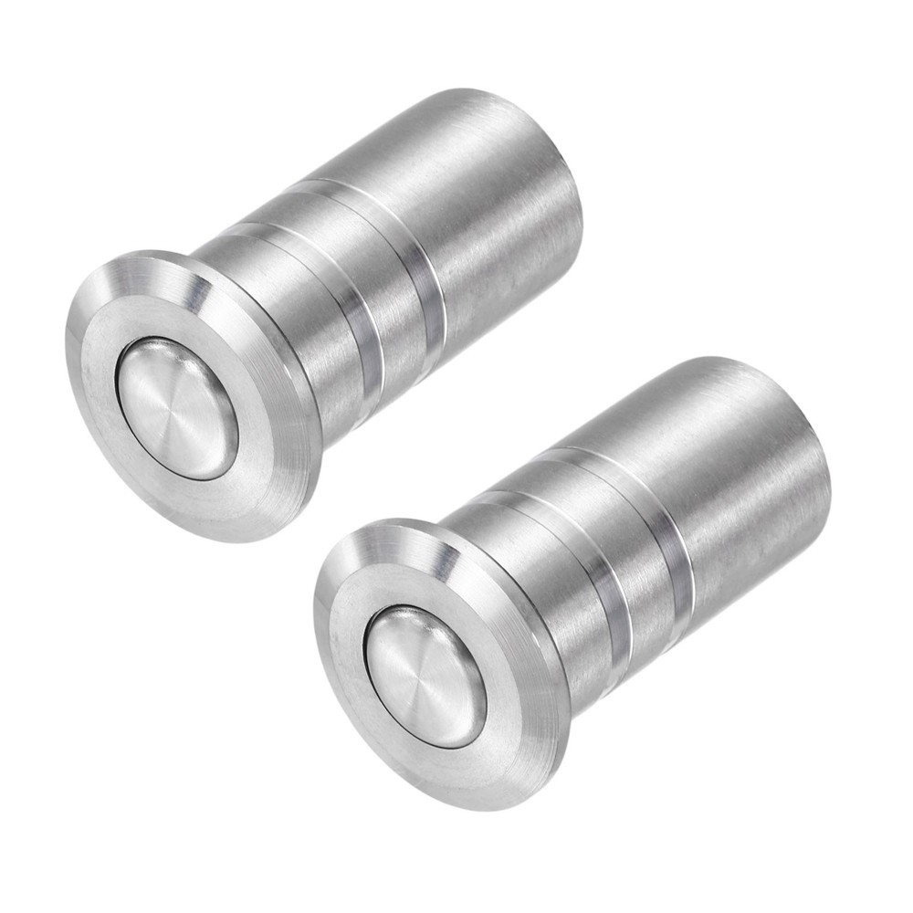 2PCS 0.39" Door Latch Dust Protector, Dust-Proof Sliding Lock Insert, Silver