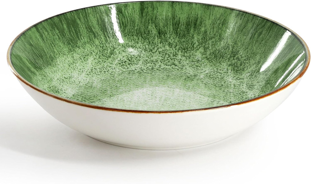 Oceanus 16 Piece round Shape Porcelain Double Bowl Dinnerware Set, Tableware Set