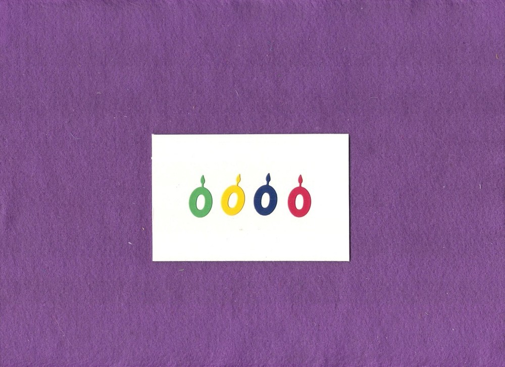 BIRTHDAY CANDLE zero (0) small die cuts scrapbook cards