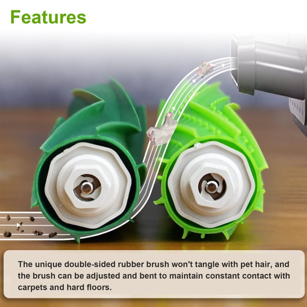 2 Sets Replacement Roller Brush for iRobot Roomba e5 e6 i1 i3+ i4 i6+ i7 i8 Plus