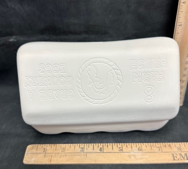 Donas Ceramic Bisque Egg Carton  Ready to Paint