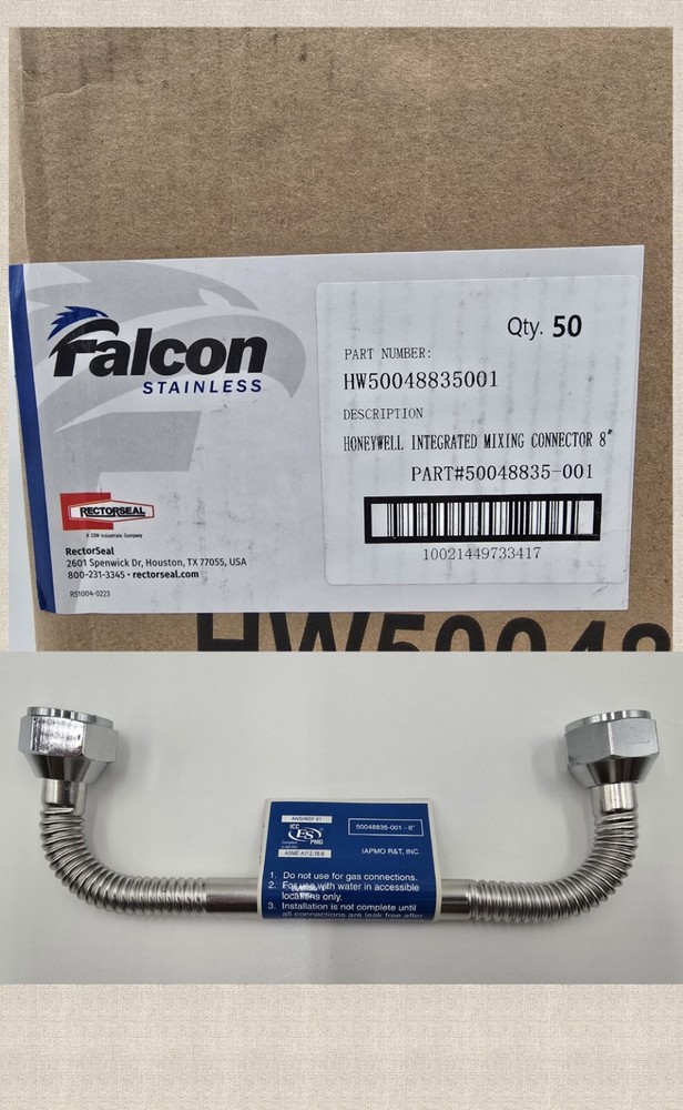 Qty 50 Honeywell Integrated Mixing Valve Connector Hose 8" Flex HW 50048835001