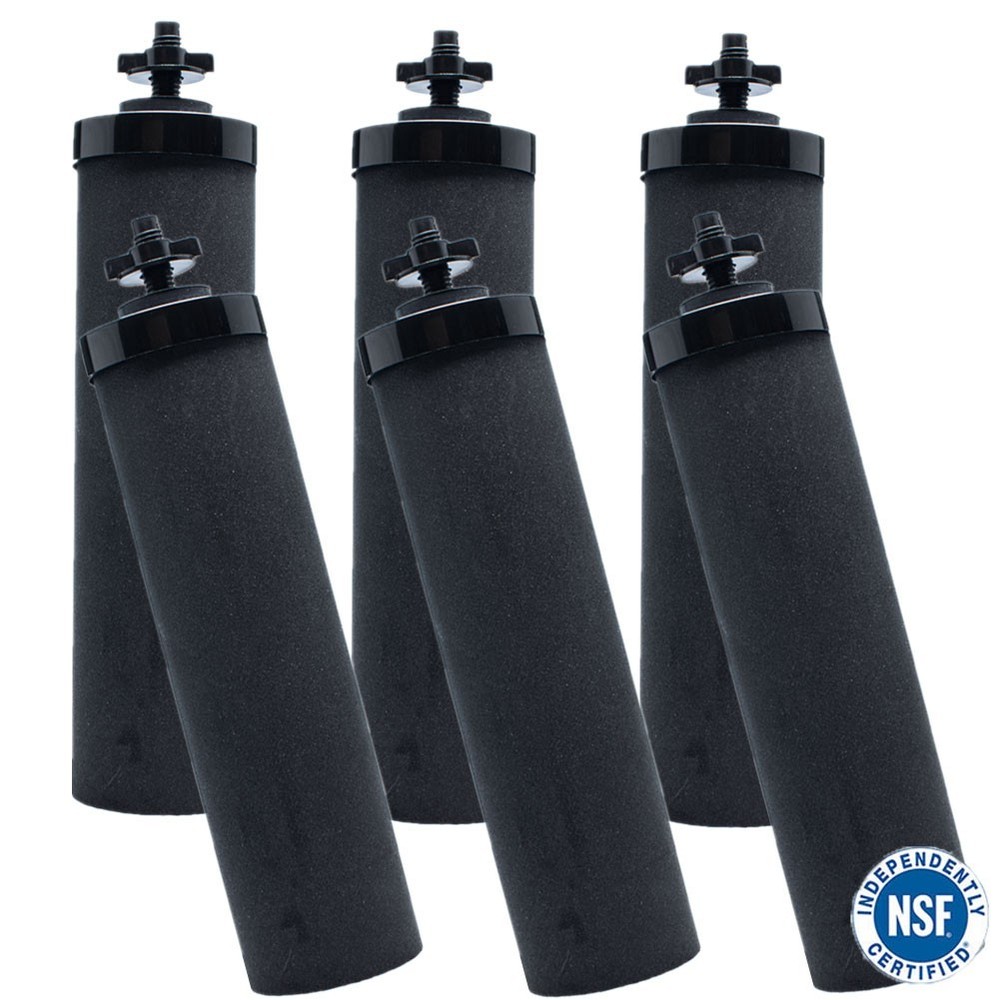6 Packs Replacement Gravity System Filters BB9-2 Black For Berkey Water Filter