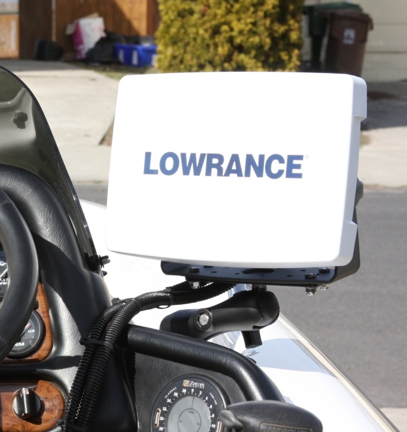 RAM Marine Drill-Down Mount for Marine Electronics, Fishfinders, Chartplotters