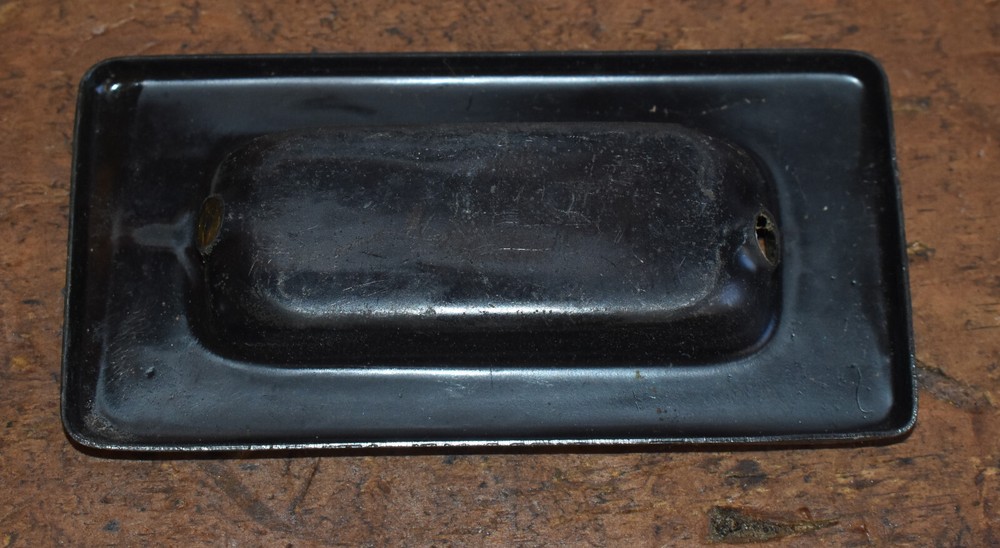 Vintage NOS Japanned Window Sash Pull Pocket Door Handle Hardware