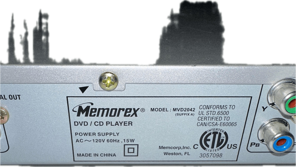 Memorex DVD/Compact Disc Player - Model MVD2042 With Remote Control