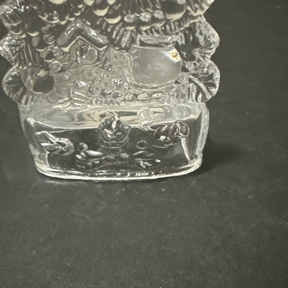 Pressed Glass Christmas Tree Tealight Candleholder