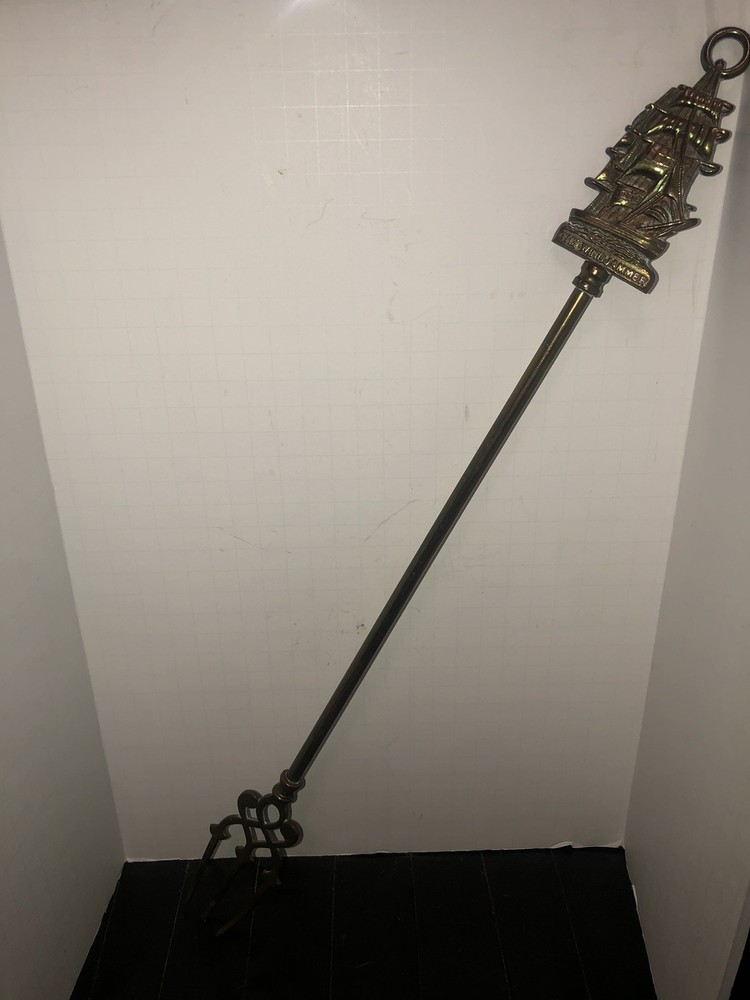 Vintage Metal Tall Ship Roasting Fork 20" long