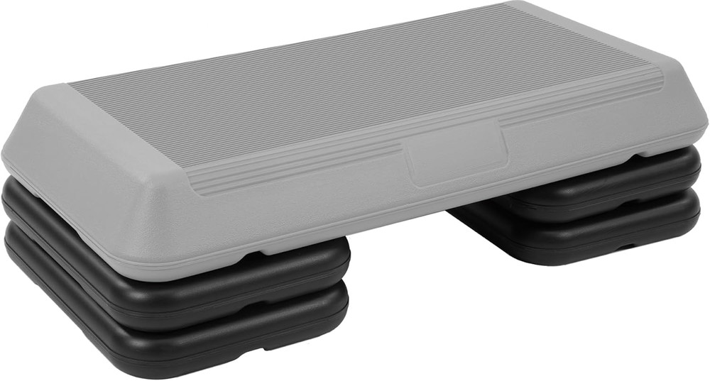 Step Aerobic Platform, Exercise Step with 5 Levels Adjustable Height, 4 Stackabl