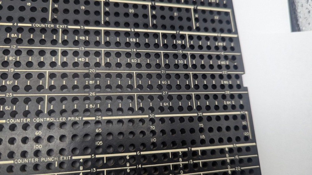 Vintage IBM 407-8-9 ACCOUNTING MACHINE Plugboard Control Panel FOR DISPLAY