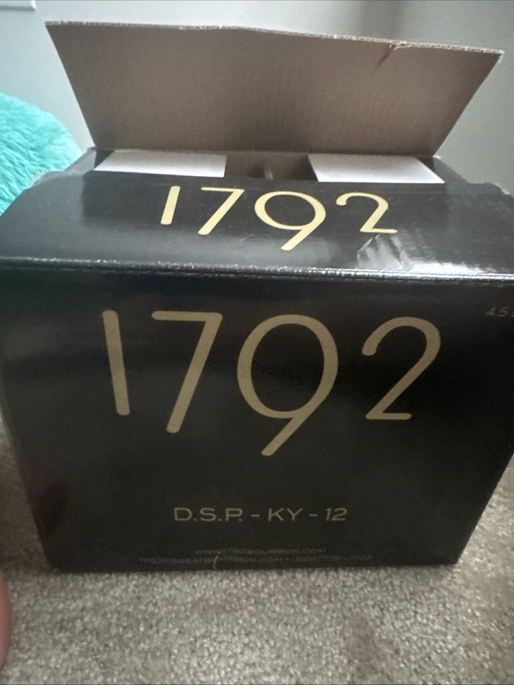 1792 full proof empty Single Barrel Select Kentucky bourbon Straight plus box