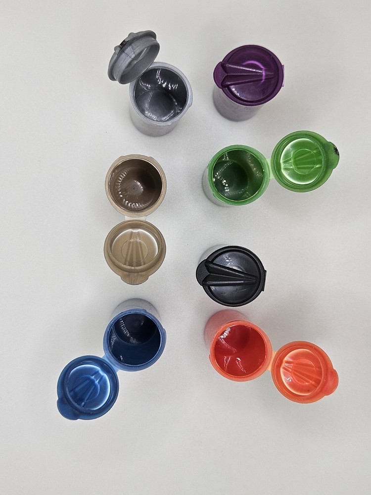 25 Pcs , Empty Small Bottles with Multicolor Pop Top Caps