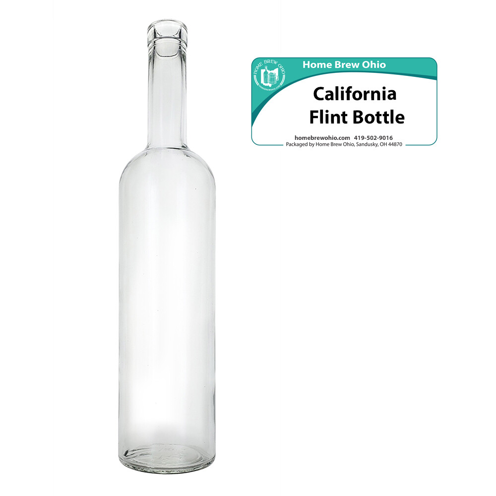 California Flint Bar Top Spirit Bottles - Single Bottle