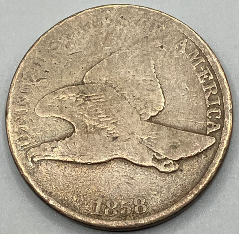 1858 Flying Eagle Cent ~ VG