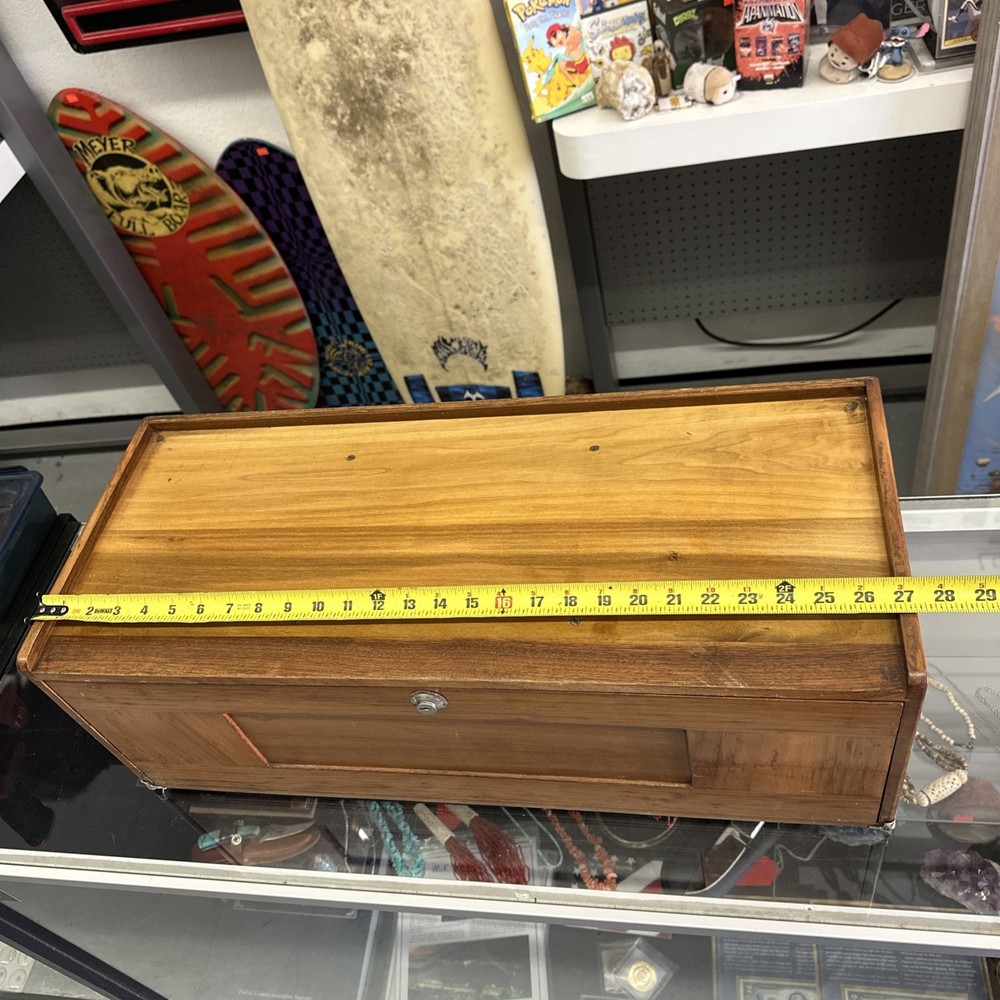 H. Gerstner & Sons Locking Machinist Oak Tool box Riser Base T-129 Nice! Rare!
