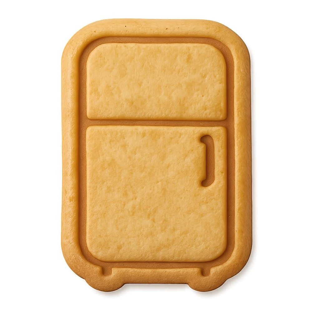 Sleek Refrigerator Cookie Cutter & Stamp - 2.6x4