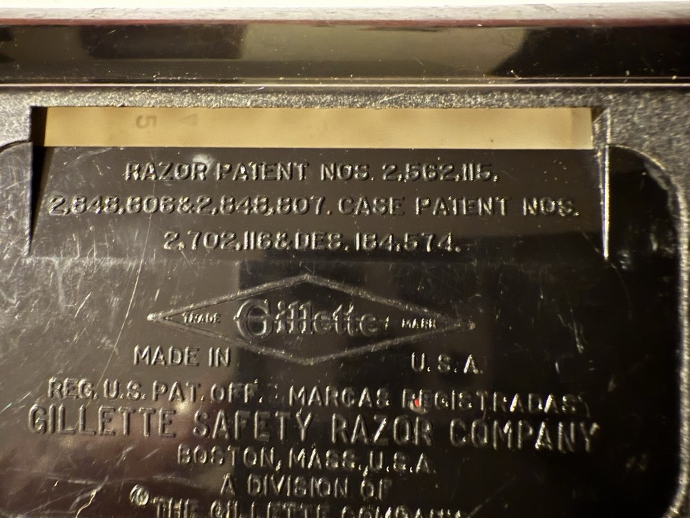 Vintage Gillette Adjustable Hard Plastic Case Only The Case