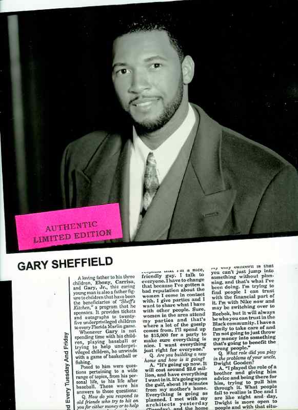 gary sheffield limited edition press kit
