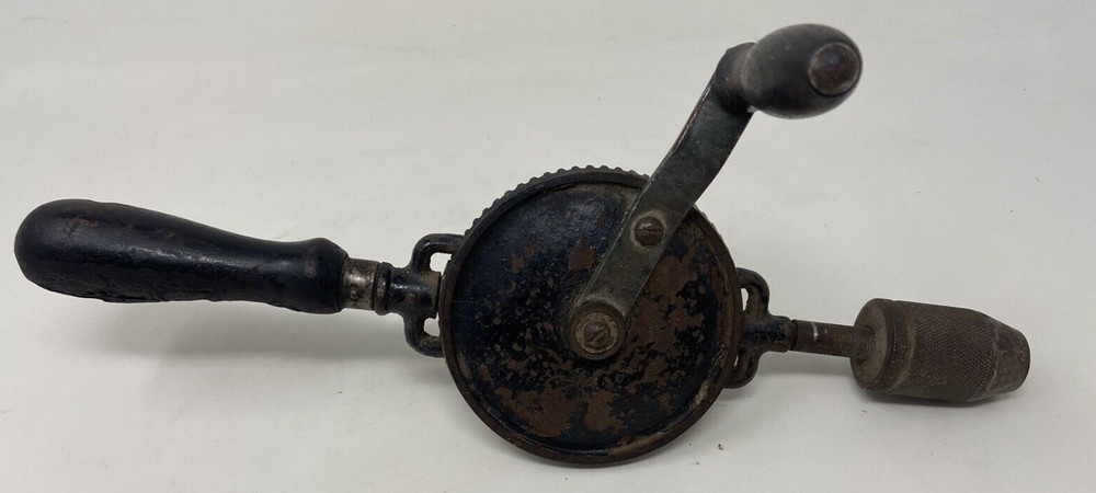 Vintage Stanley No. 624 Hand Drill Wooden Handle