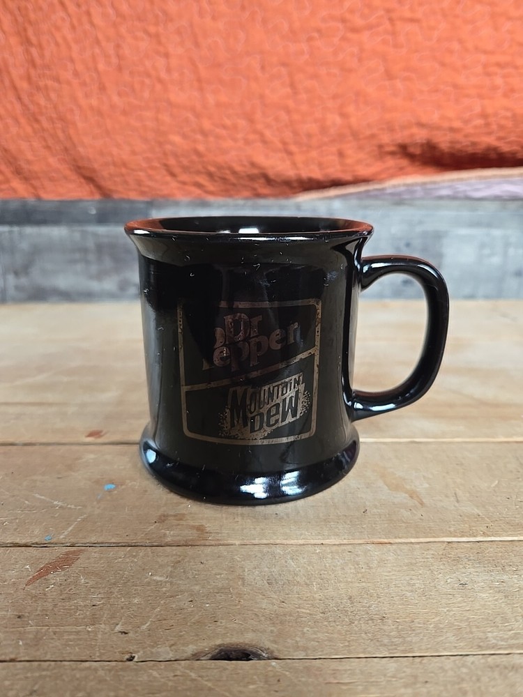 Dr Pepper Mountain Dew Black Ceramic Mug