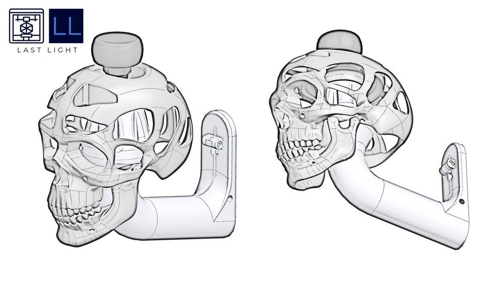 Skull + Helmet Display Package - Unlit Version