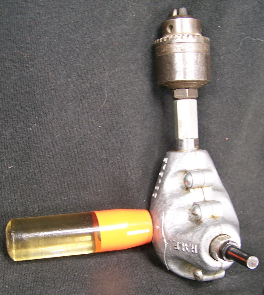 Vintage Right Angle Drill Cap Orange Handle Half Double Nice!! Jacobs Chuck