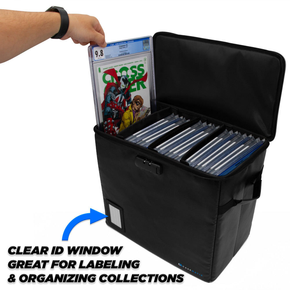 Casematix Comic Book Storage Bin – Fits 30 CGC Graded Comics, 3-Pack