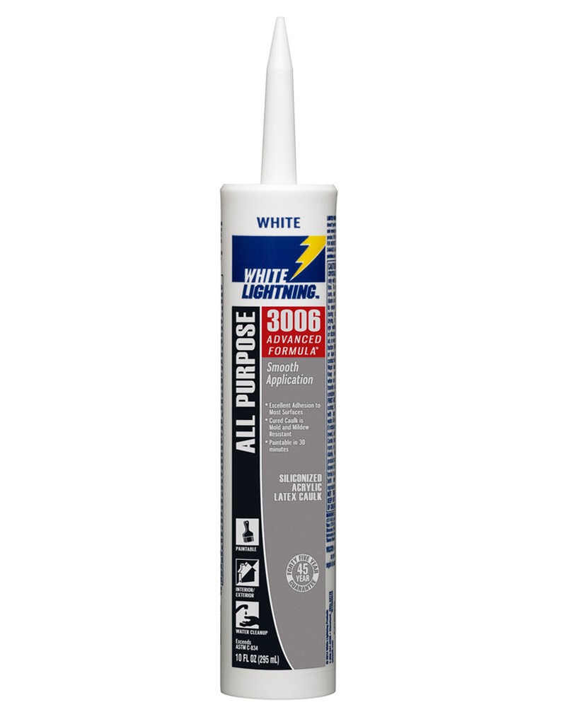 White Lightning Hybrid Caulk,White W12AF0010 (3-Pack)