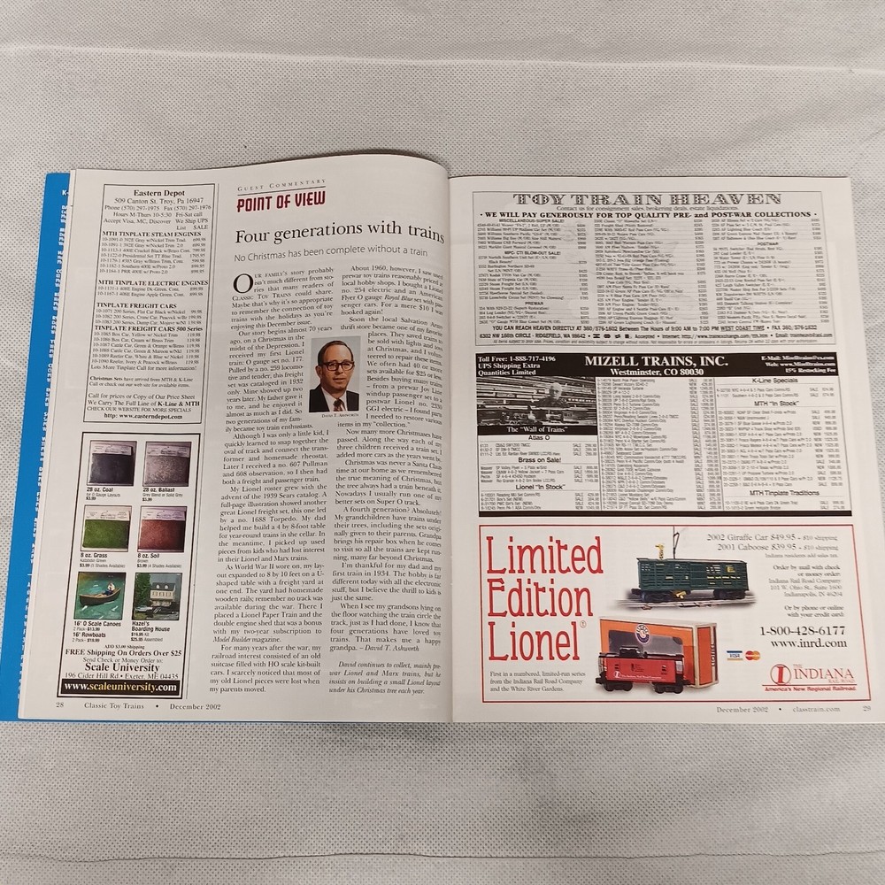 Classic Toy Trains Magazine December 2002