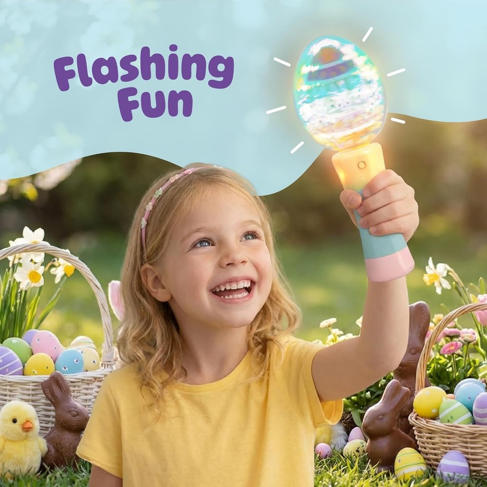 ArtCreativity 7.5 Inch Easter Egg Magic Ball Wand Light Up LED Toy