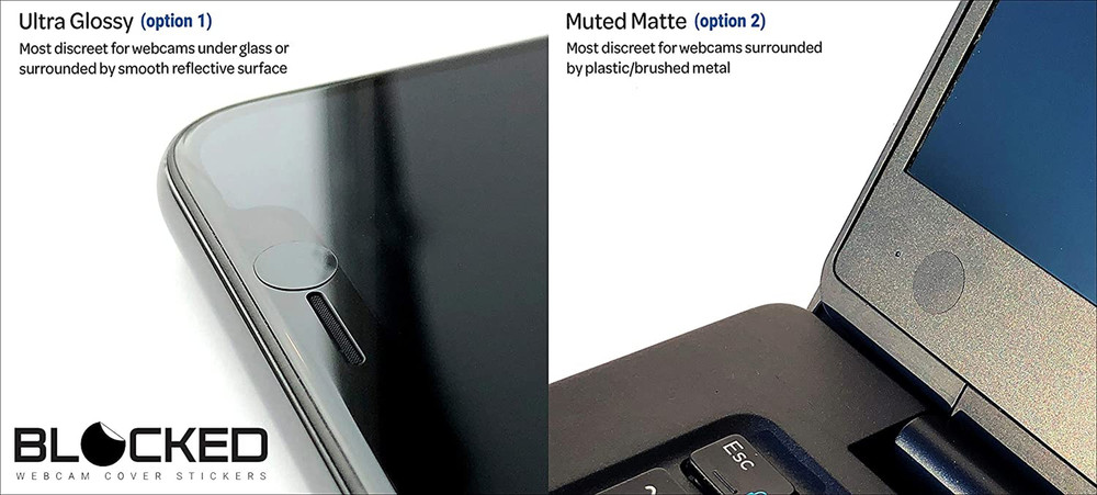 BLOCKED Stackable Webcam/Camera Vinyl Covers | 57 Low-Tack Reusable Webcam Stick