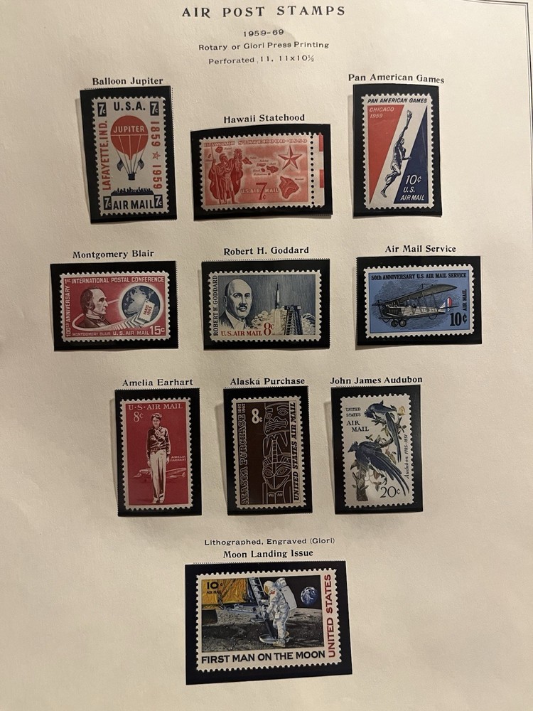U.S. Air Post Stamps Airmail Collection
