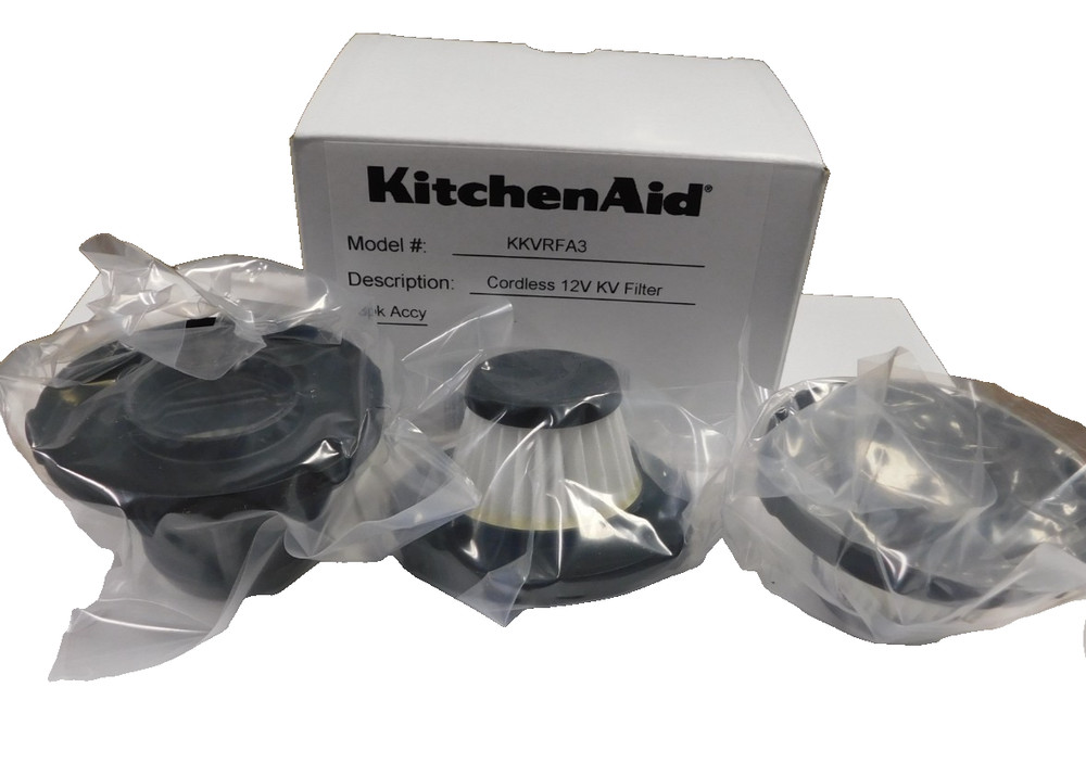 KitchenAid Go Cordless Kitchen Vacuum Filter - 3 Pack With Accesory